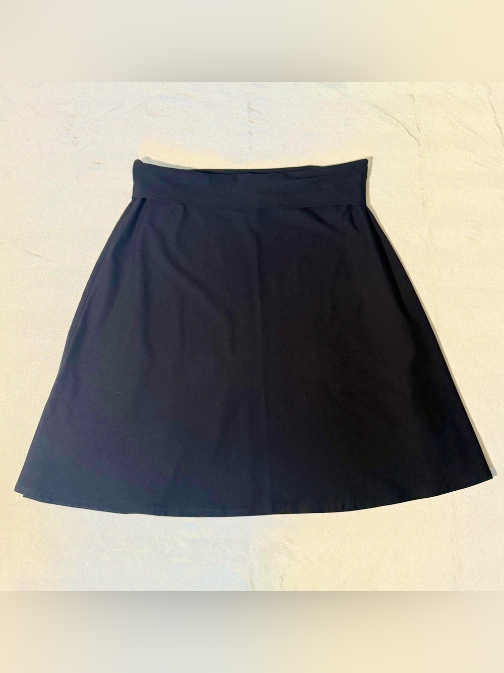 Eileen Fisher Black Fold Over A Line Skirt